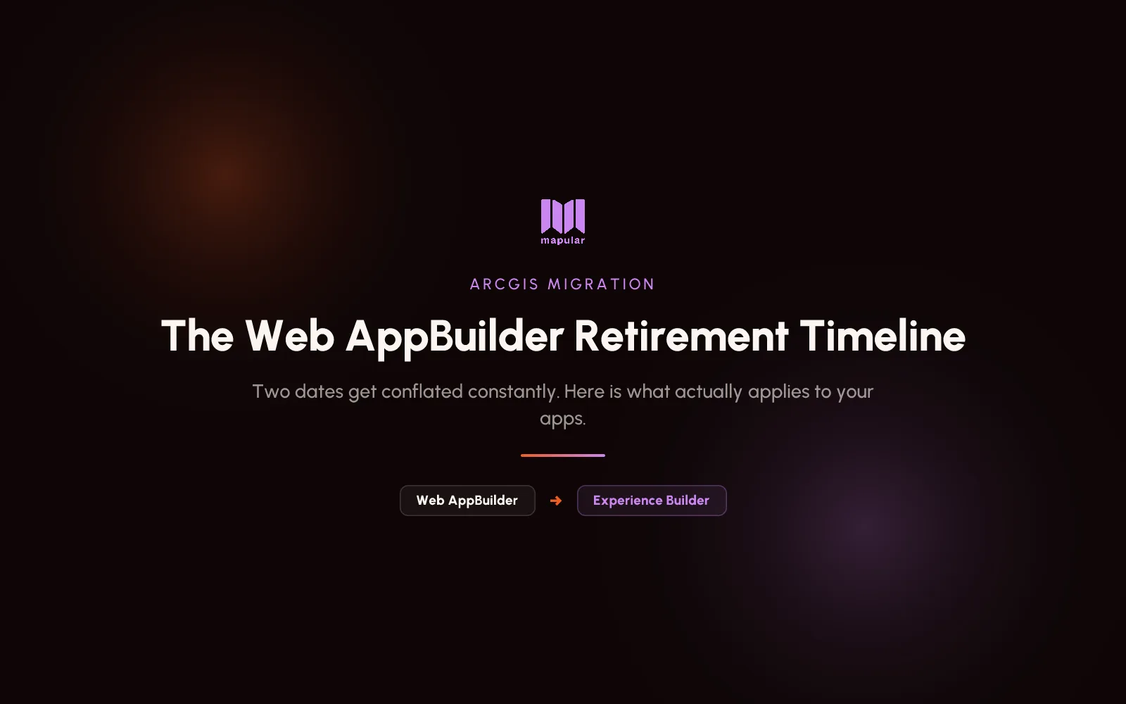 The ArcGIS Web AppBuilder Retirement Timeline, Without the Confusion