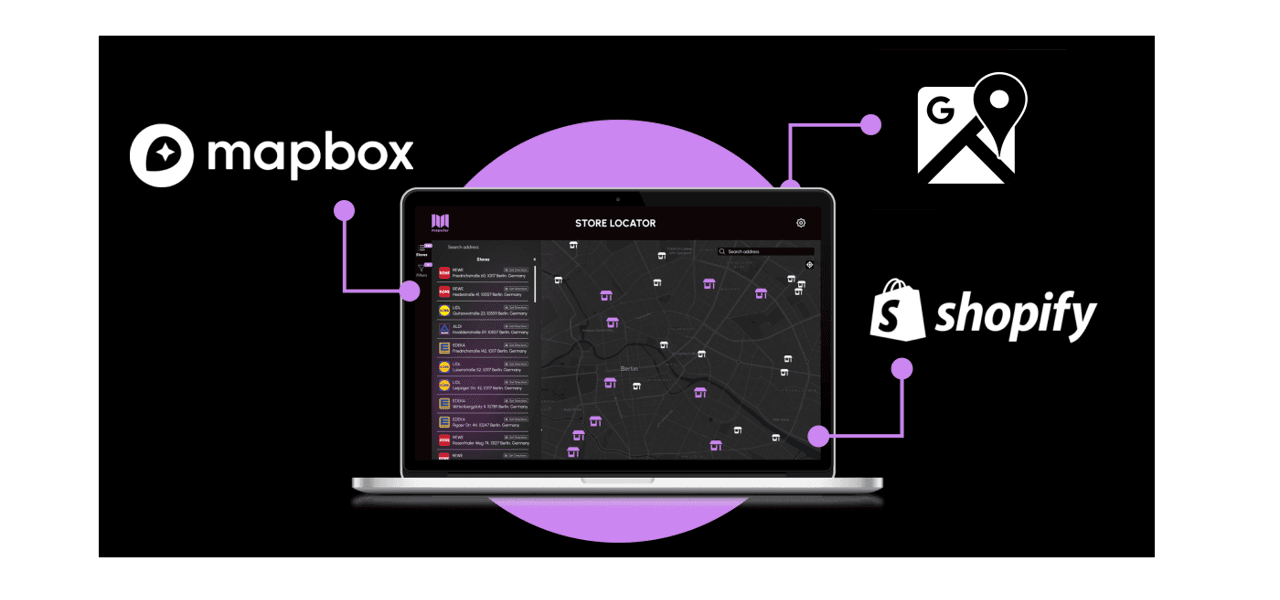 Shopify, Mapbox, and Google Maps integration