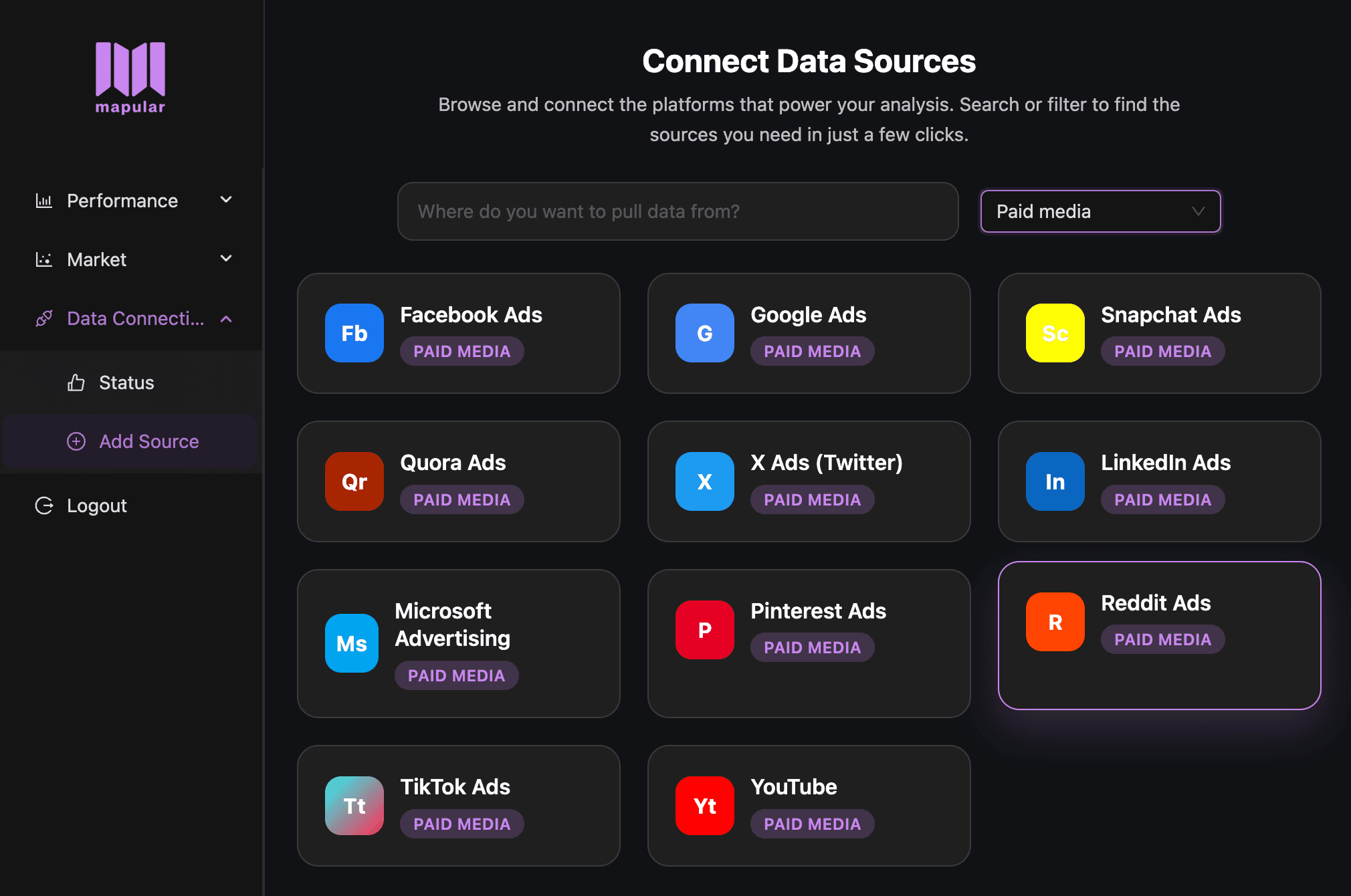 Connect data sources